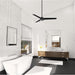 52 in. Matte Black Outdoor Fan, Indoor Outdoor Ceiling Fans with Pull Chain Control, Hugger Ceiling Fans-3-ErisView
