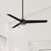 52 in. Matte Black Outdoor Fan, Indoor Outdoor Ceiling Fans with Pull Chain Control, Hugger Ceiling Fans-4-ErisView