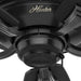 52 in. Matte Black Outdoor Fan, Indoor Outdoor Ceiling Fans with Pull Chain, Hugger Ceiling Fans-6-ErisView