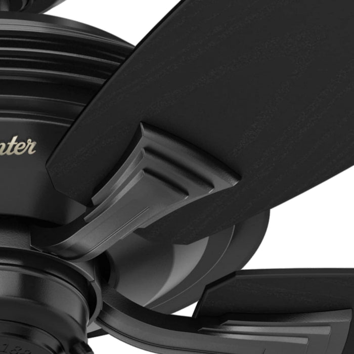 52 in. Matte Black Outdoor Fan, Indoor Outdoor Ceiling Fans with Pull Chain, Hugger Ceiling Fans-7-ErisView