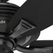52 in. Matte Black Outdoor Fan, Indoor Outdoor Ceiling Fans with Pull Chain, Hugger Ceiling Fans-7-ErisView