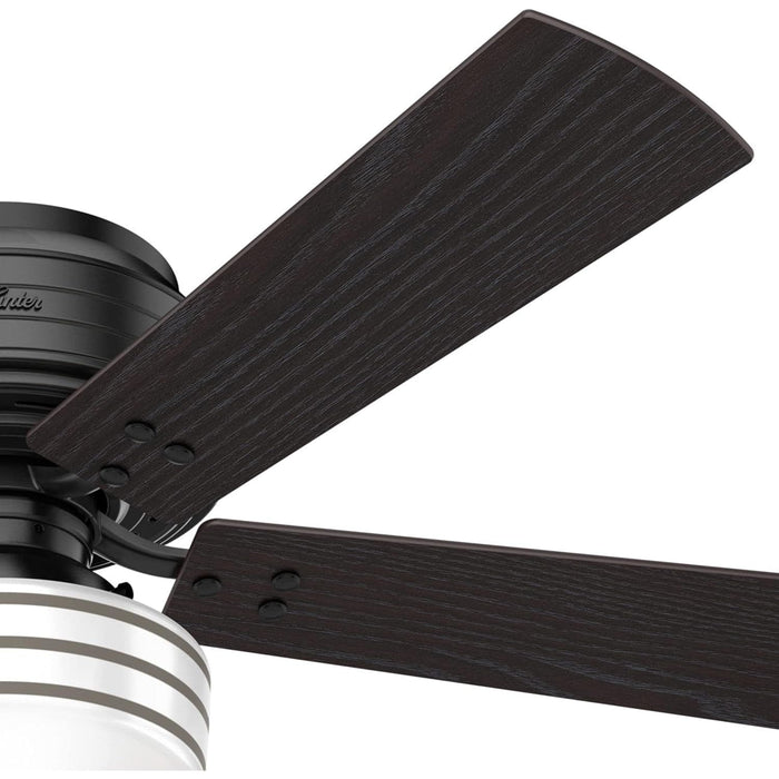 52 in. Matte Black Outdoor Fan, Low Profile Outdoor Ceiling Fans, Indoor Outdoor Ceiling Fans with LED Light and Remote, Hugger Ceiling Fans-11-ErisView