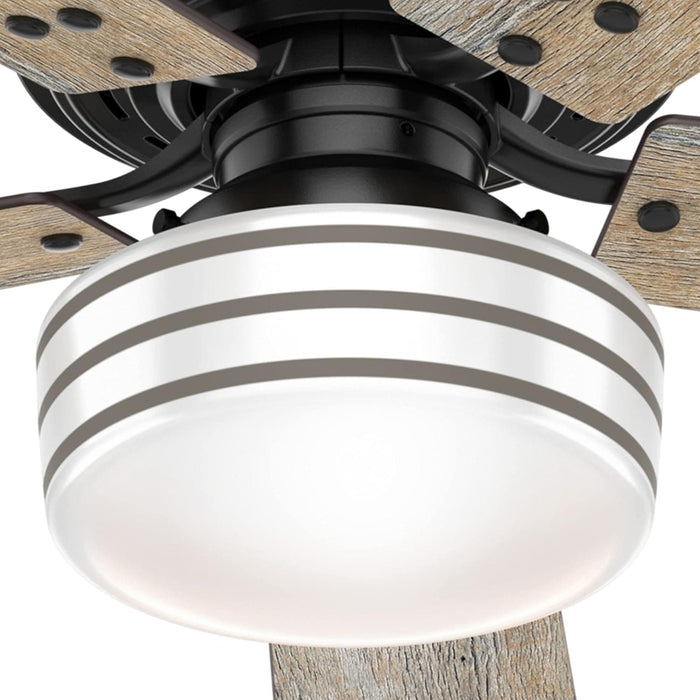 52 in. Matte Black Outdoor Fan, Low Profile Outdoor Ceiling Fans, Indoor Outdoor Ceiling Fans with LED Light and Remote, Hugger Ceiling Fans-7-ErisView