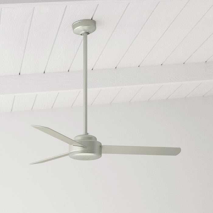 52 in. Matte Nickel Ceiling Fan, Ceiling Hugger Ceiling Fans-5-ErisView