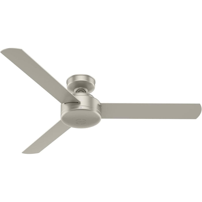 52 in. Matte Nickel Ceiling Fan, Ceiling Hugger Ceiling Fans-1-ErisView