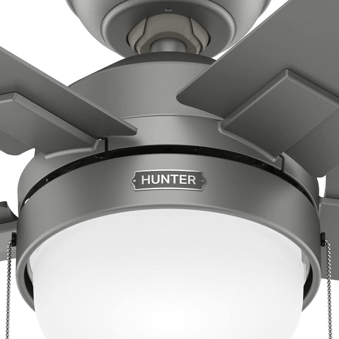 52 in. Matte Silver Ceiling Fan, Ceiling Hugger Ceiling Fans-11-ErisView