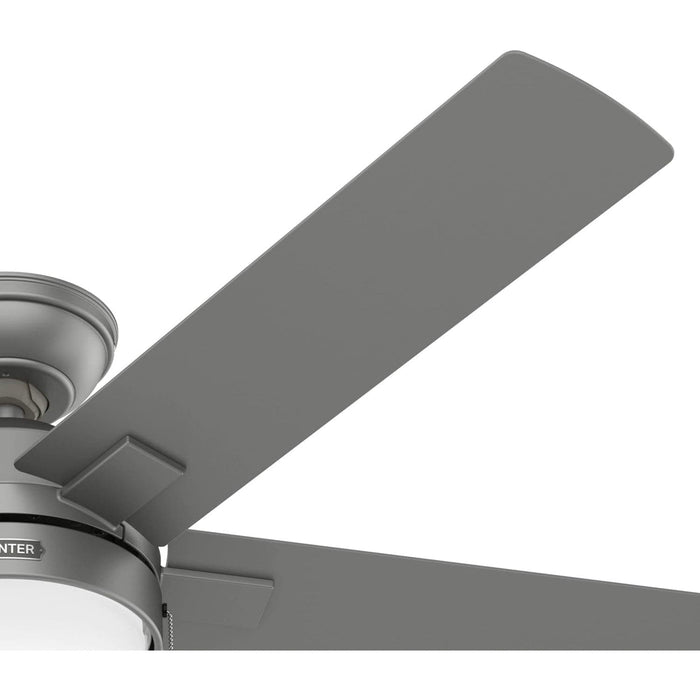 52 in. Matte Silver Ceiling Fan, Ceiling Hugger Ceiling Fans-12-ErisView