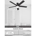 52 in. Matte Silver Ceiling Fan, Ceiling Hugger Ceiling Fans-13-ErisView