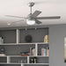 52 in. Matte Silver Ceiling Fan, Ceiling Hugger Ceiling Fans-5-ErisView