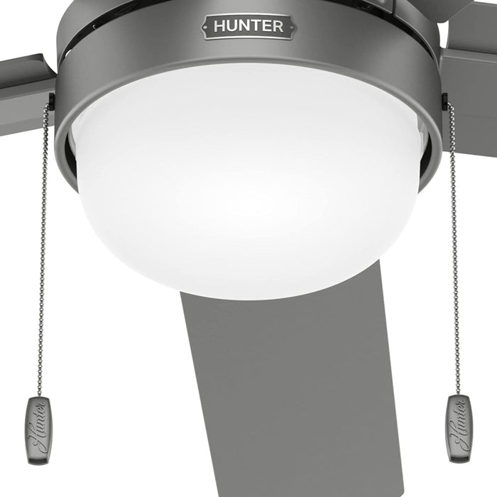 52 in. Matte Silver Ceiling Fan, Ceiling Hugger Ceiling Fans-9-ErisView