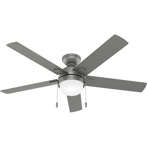 52 in. Matte Silver Ceiling Fan, Ceiling Hugger Ceiling Fans-1-ErisView