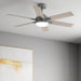 52 in. Matte Silver Ceiling Fan, Hugger Ceiling Fans, Mid Century Modern Ceiling Fan-4-ErisView