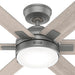 52 in. Matte Silver Ceiling Fan, Hugger Ceiling Fans, Mid Century Modern Ceiling Fan-9-ErisView