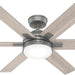 52 in. Matte Silver Ceiling Fan, Hugger Ceiling Fans, Mid Century Modern Ceiling Fan-1-ErisView