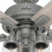 52 in. Matte Silver Ceiling Fan with LED Light Kit and Pull Chain, Hugger Ceiling Fan with Light-11-ErisView