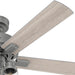 52 in. Matte Silver Ceiling Fan with LED Light Kit and Pull Chain, Hugger Ceiling Fan with Light-13-ErisView
