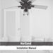 52 in. Matte Silver Ceiling Fan with LED Light Kit and Pull Chain, Hugger Ceiling Fan with Light-15-ErisView