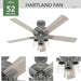 52 in. Matte Silver Ceiling Fan with LED Light Kit and Pull Chain, Hugger Ceiling Fan with Light-2-ErisView