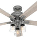 52 in. Matte Silver Ceiling Fan with LED Light Kit and Pull Chain, Hugger Ceiling Fan with Light-1-ErisView