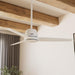 52 in. Matte White Ceiling Fan, Home Ceiling Fan-4-ErisView