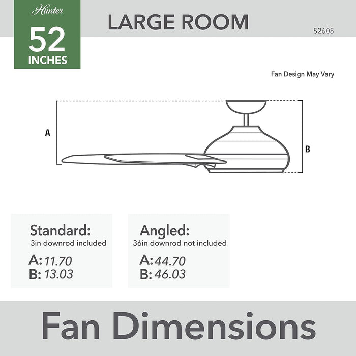 52 in. Matte White Ceiling Fan, Home Ceiling Fan-7-ErisView