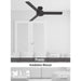 52 in. Matte White Ceiling Fan, Hugger Ceiling Fans, 3 Blade Fan-13-ErisView
