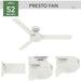 52 in. Matte White Ceiling Fan, Hugger Ceiling Fans, 3 Blade Fan-3-ErisView