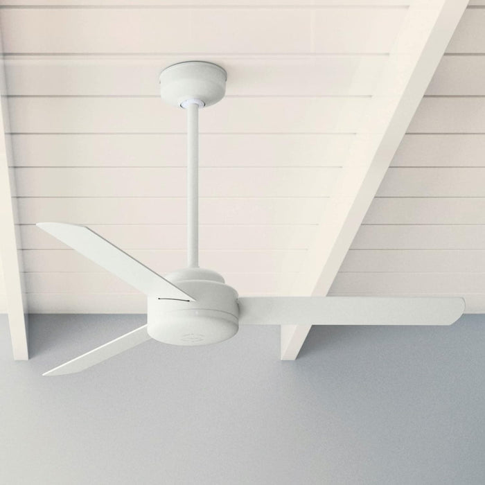 52 in. Matte White Ceiling Fan, Hugger Ceiling Fans, 3 Blade Fan-5-ErisView