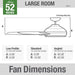 52 in. Matte White Ceiling Fan, Hugger Ceiling Fans, 3 Blade Fan-8-ErisView