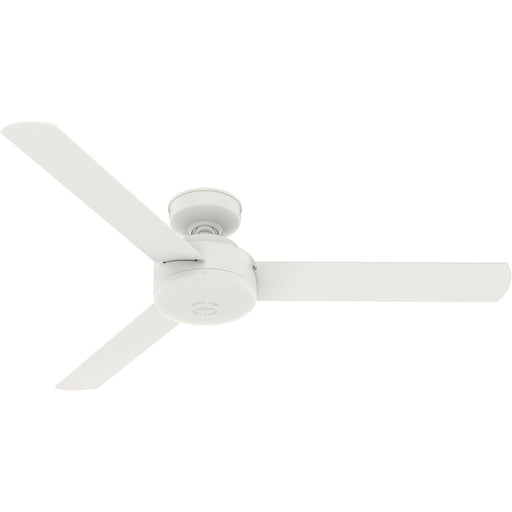 52 in. Matte White Ceiling Fan, Hugger Ceiling Fans, 3 Blade Fan-1-ErisView