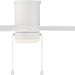 52 in. Matte White Ceiling Fan, Indoor Outdoor 3 Blade Ceiling Fan with Pull Chain, Flush Mount Outdoor Ceiling Fans-2-ErisView
