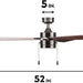 52 in. Metal Blade Ceiling Fan, Home Ceiling Fan, Cooling Ceiling Fan-5-ErisView