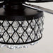52 in. Modern Black Ceiling Fan with Remote, 5-Blade Ceiling Fan with Crystal Cage-ErisView