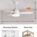 52 in. Modern Black Indoor Outdoor Ceiling Fan with Light and Remote for Patio Bedroom, Farmhouse Dimmable LED Quiet Reversible Fan in Winter Summer-14-ErisView