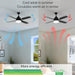 52 in. Modern Black Indoor Outdoor Ceiling Fan with Light and Remote for Patio Bedroom, Farmhouse Dimmable LED Quiet Reversible Fan in Winter Summer-5-ErisView