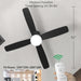 52 in. Modern Black Indoor Outdoor Ceiling Fan with Light and Remote for Patio Bedroom, Farmhouse Dimmable LED Quiet Reversible Fan in Winter Summer-6-ErisView