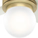 52 in. Modern Brass Ceiling Fan with LED Light Kit and Wall Control, Hugger Ceiling Fan with Light-8-ErisView