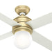 52 in. Modern Brass Ceiling Fan with LED Light Kit and Wall Control, Hugger Ceiling Fan with Light-1-ErisView