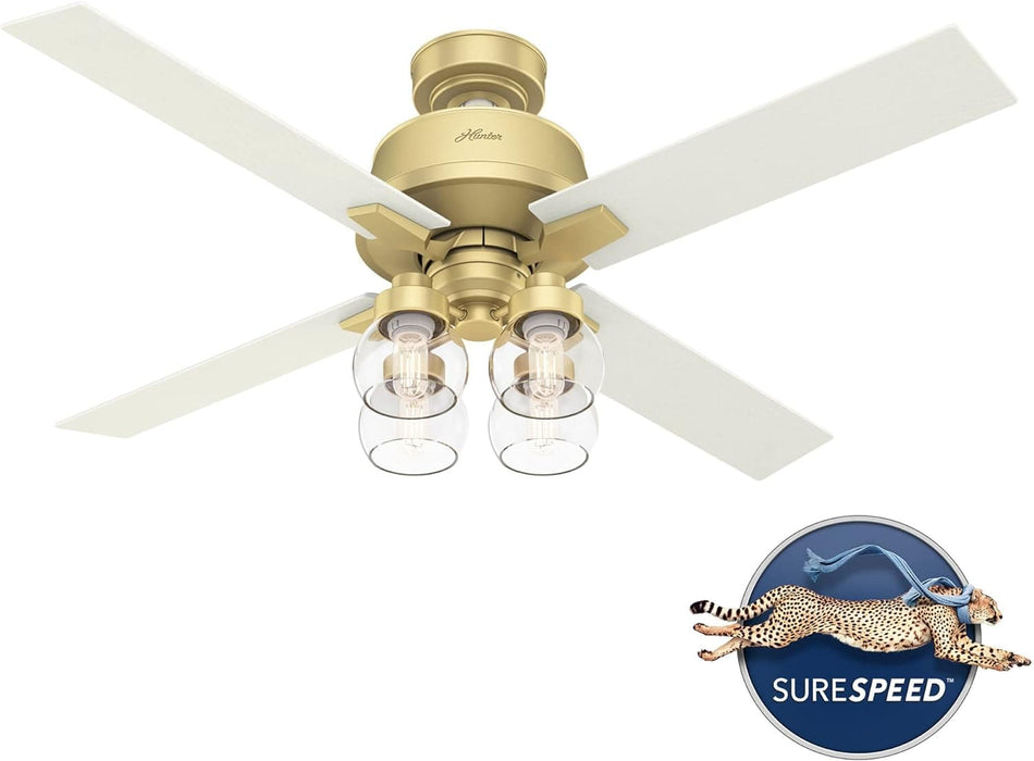 52 in. Modern Ceiling Fan, Brass Ceiling Fan, Hugger Ceiling Fans-11-ErisView