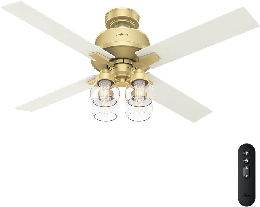 52 in. Modern Ceiling Fan, Brass Ceiling Fan, Hugger Ceiling Fans-12-ErisView