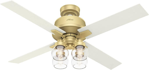 52 in. Modern Ceiling Fan, Brass Ceiling Fan, Hugger Ceiling Fans-1-ErisView