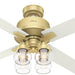 52 in. Modern Ceiling Fan, Brass Ceiling Fan, Hugger Ceiling Fans-1-ErisView
