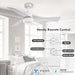 52 in. Modern Ceiling Fan NO Light, Reversible Ceiling Fan with Remote Control for Kitchen Bedroom Living Room Dining Room-11-ErisView