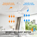 52 in. Modern Ceiling Fan NO Light, Reversible Ceiling Fan with Remote Control for Kitchen Bedroom Living Room Dining Room-12-ErisView