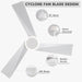 52 in. Modern Ceiling Fan NO Light, Reversible Ceiling Fan with Remote Control for Kitchen Bedroom Living Room Dining Room-13-ErisView