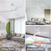 52 in. Modern Ceiling Fan NO Light, Reversible Ceiling Fan with Remote Control for Kitchen Bedroom Living Room Dining Room-16-ErisView