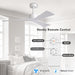 52 in. Modern Ceiling Fan NO Light, Reversible Ceiling Fan with Remote Control for Kitchen Bedroom Living Room Dining Room-3-ErisView