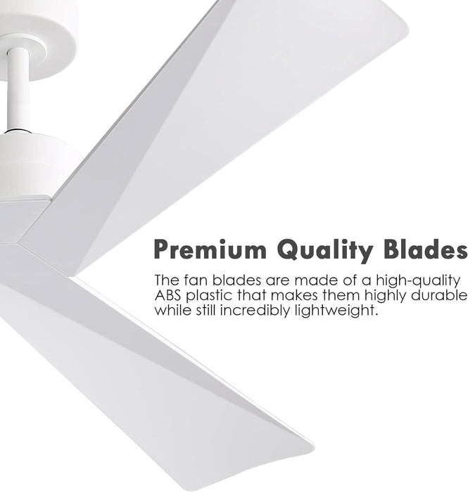 52 in. Modern Ceiling Fan NO Light, Reversible Ceiling Fan with Remote Control for Kitchen Bedroom Living Room Dining Room-6-ErisView