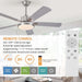 52 in. Modern Ceiling Fan, Remote Control Ceiling Fan and Light, Simple Ceiling Fan for Dining Room Bedroom Kitchen Living Room-5-ErisView