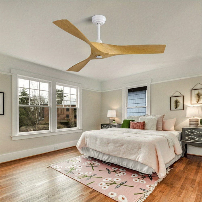 52 in. Modern Ceiling Fan with 3 Wood Blades-ErisView